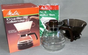 Vtg Melitta 10 Cup Filter Drip Cone Coffee Maker #6 Filters 1982 Model DCM-10/6 - Picture 1 of 18