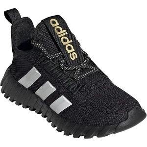 NUEVO CON ETIQUETAS Adidas Kaptir Flow Zapatilla Negra/Dorada/Blanca Talla 2.5 Niño Pequeño Unisex - Imagen 1 de 6
