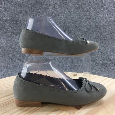 Nautica Shoes Womens 7.5 Leonrah Ballet Flats Gray Faux Leather Slip On Casual - Image 1 of 4