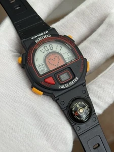 Rare Vintage Seiko S240-400C Pulse Meter Men’s Digital Sports Watch JDM 1990s - Picture 1 of 6