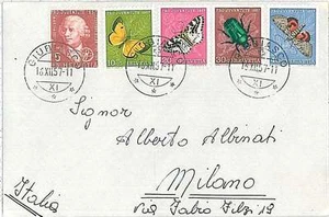 SUIZA - HISTORIA POSTAL: PORTADA 1957 - MARIPOSAS - Imagen 1 de 1