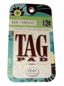 K & Company Happy Trails Tag Pad Libro de recortes Diario Artesanía K & Co 24 piezas - Imagen 1 de 9