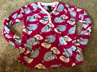 Disney XS Pink Eeyore Longsleeve Sleepwear Women's Shirt (A22) - Image 1 of 3