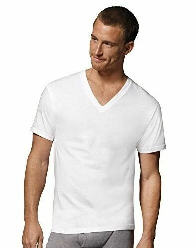 Hanes 777VP6 Men's T-Shirt, Size L - White (6 Piece)