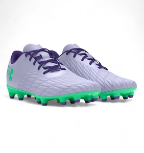 Under Armour Magnetico Select 3.0 FG Soccer Cleats 3027039-102 Purple/Green - Picture 1 of 8