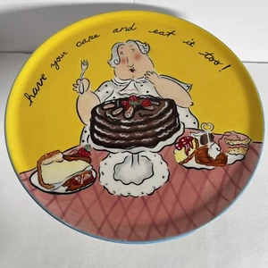 Mud Pie Just Dessert Pedestal Plate Cake Stand "Have your cake and eat it too" - Picture 1 of 8
