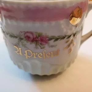 Vintage German Mustache Porcelain Cup U Prefent - Picture 1 of 7