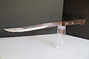 VINTAGE EKCO® Flint Serrated *VIDEO* Knife 8” Blade Stainless Vanadium U.S.A. - Picture 1 of 12