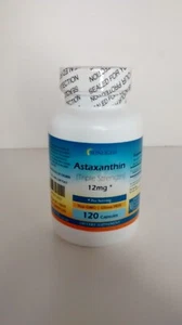 Astaxanthin 12mg, 120 Capsules - Gluten Free and Non-GMO Powerful Antioxidant - Picture 1 of 2