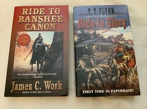 2 Westerns: Ride to Banshee Canyon (James C. Work) & Ride to Glory (T. T. Flynn) - Imagen 1 de 7