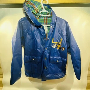 Vintage 1994 Warner Bros Bugs Bunny Daffy Taz Rain Jacket w/Lining Kids Sz 10 - Picture 1 of 8