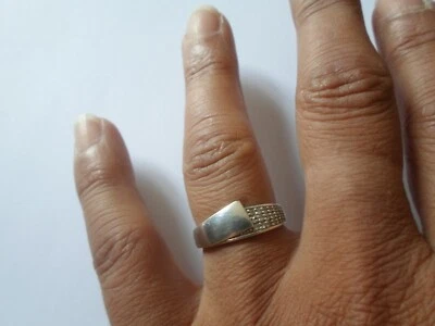 bague en argent massif, zirconiums, t. 56 - Photo 1/4