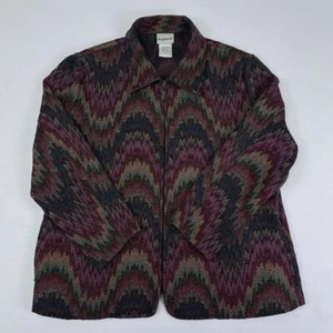Chaqueta de manga larga vintage BonWorth para mujer talla LP/tapiz grande cremallera completa - Imagen 1 de 6