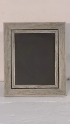Gray Distressed Rustic Wood Chalk Board  11.5 X 13.5 Memo Sign Stand Or Hang - Image 1 of 4