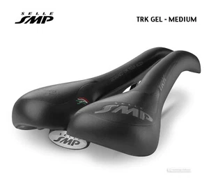 NEW Selle SMP TRK MEDIUM GEL Bicycle Saddle : BLACK - MADE IN iTALY! - Picture 1 of 4