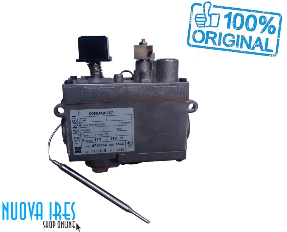 VALVOLA GAS SIT MINISIT FRIGGITRICE BULBO 110 190 GRADI 0710756 0.710.756