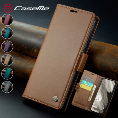 For Google Pixel 7A/8A/9A/8/9 Pro XL Leather Wallet Case Card Holder Flip Cover - Image 1 of 4