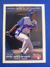 2005 Midwest League Top Prospect Eric Patterson Auto Signed Autograph Cubs 