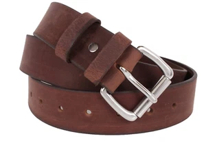 Men's Genuine Buffalo FULL GRAIN Leather Belt, 1 1/2" width, Handmade, By Amish - Picture 1 of 31