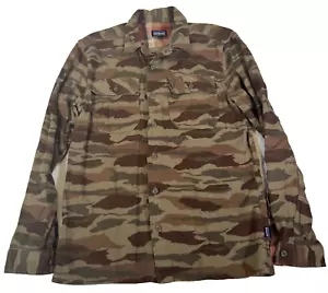 Patagonia Fjord Camo Pattern Organic Cotton Flannel Long Sleeve Shirt Mens Small - Bild 1 von 4