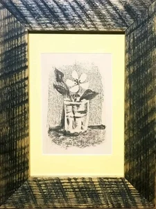 Pablo PICASSO Framed Original Lithograph Bouquet Art "Fleurs dans un verre" 1950 - Picture 1 of 2