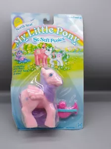 vintage 1986 Hasbro MY LITTLE PONY So Soft NORTH STAR Sealed MLP G1 toy MINT moc - Picture 1 of 11