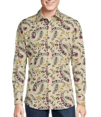 NEW Size S  Mens Cremieux Long Sleeve Button Down Shirt Cotton Cream Stretch - Image 1 of 4