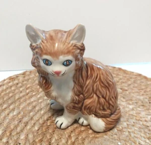 Brown White Cat Figurine 87 - Picture 1 of 3
