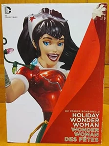Figura Estatua DC Comics Bombshells 10 Pulgadas - Mujer Maravilla Navidad Nueva en Caja - Imagen 1 de 4