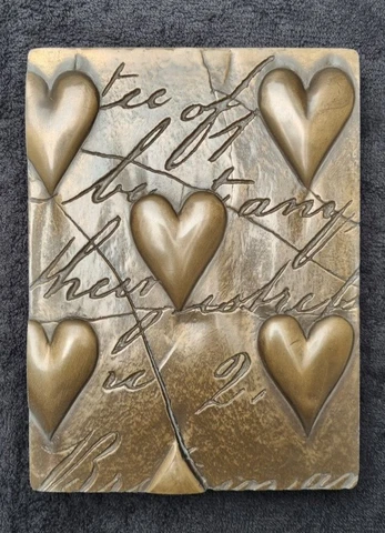 Sid Dickens Memory Block B01-C Bronze Alchemy Metal "Hearts with Script" B01C Cover