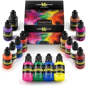Acrylfarben Airbrush Farben 16 X 30Ml Airbrush Farben Set Für Modellbau Leinwand - Bild 1 von 2