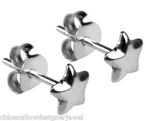 Orecchini a perno stella in argento sterling 5 mm - Foto 1 di 5