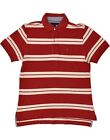 Tommy Hilfiger Herren Poloshirt mittelrot gestreift Baumwolle BF37