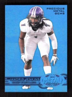 2012 Fleer Retro #M-88 Janoris Jenkins Precious Metal Gems Blue #'d /50 - Image 1 of 2