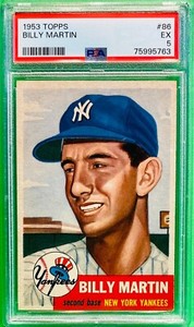 1953 Topps Billy Martin #86 PSA 5 New York Yankees