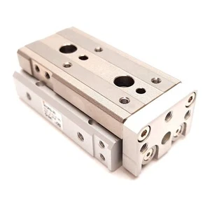 SMC MXQR12-30 Pneumatic Slide Table, Reversible, Bore 12mm, Stroke 30mm, M5x0.8 - Picture 1 of 6