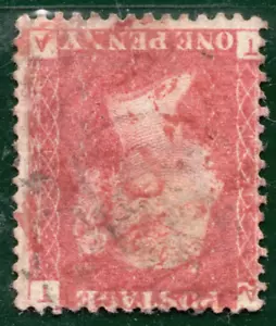 GB USED ABROAD CHILE 1d Plate 111 Very Rare RED *D65* NUMERAL 4VOS Pisagua RBR27 - Picture 1 of 14