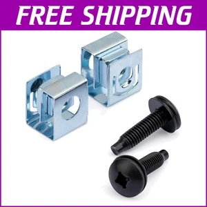 50 Pack of 10-32 Server Rack Screws & Clip Nuts - Reliable Installation Hardware - Picture 1 of 10
