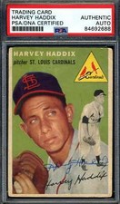 Harvey Haddix PSA DNA Signed 1954 Topps Autograph