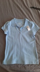 Old Navy Girl's Uniform Polo Light Blue  - Picture 1 of 1