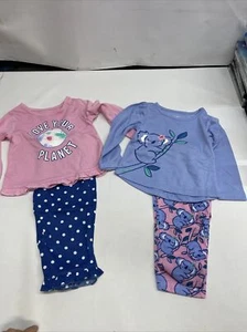 CozyJams 2 PJ sets, Long sleeve 4 pieces, Love Your Planet & Koalas 12Month New - Picture 1 of 9