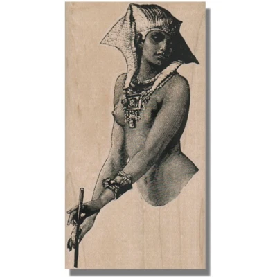 Mounted Rubber Stamp, Exotic Lady, Person, Hat,Pretty,Beautiful Woman,Art,Dancer - Image 1 of 2