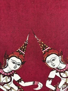 Vintage 1970's Kin Nara Dancing Girls Bangkok  Thailand Hanging Art - Picture 1 of 17