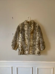 Vintage Ladies FAUX Fur Jacket Coat Medium ? Rabbit? Used 70s 80s 90s Vintage - Picture 1 of 14