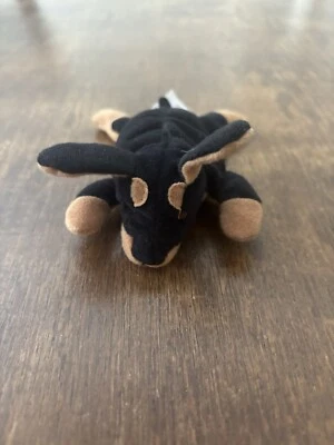 Ty Beanie Baby Pequeño Doberman Perro Sin Etiqueta Foto 1 de 4