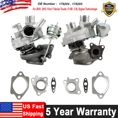 Left &Right Turbo Charger For 2011-2012 Ford F-150 EcoBoost 3.5L 179204 179205 Foto 1 de 4