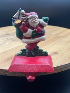 Vintage Cast Iron Santa Claus Stocking Holder Midwest Importers of Cannon Falls - Picture 1 of 12