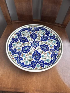 Made In Turkey handbemalter Teller 13" FAB Elhamra Cini Kutahya Keramik - Bild 1 von 4
