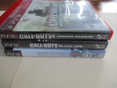 (3) Playstation PS3 VIDEO GAMES: Call of Duty 4 + Black Ops & Battlefield 4 - Image 1 of 4