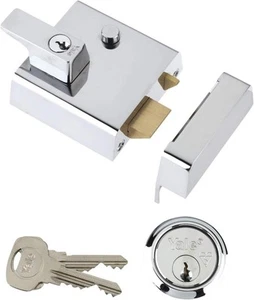 Yale Double Locking Nightlatch 40mm Chrome Finish High Security P-2-CH-CH-40 - Picture 1 of 2
